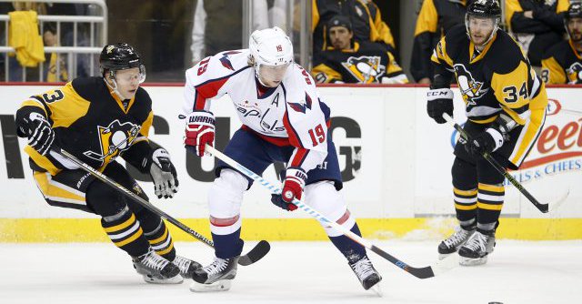 In which Tom Wilson shoots Sidney Crosby's stick out of his hands