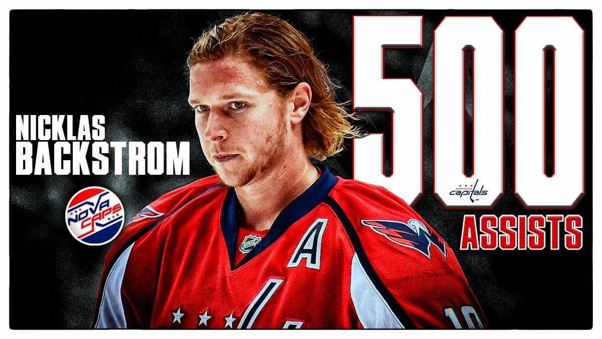 Nicklas Backstrom poses with milestone 500th assist puck (Photo)