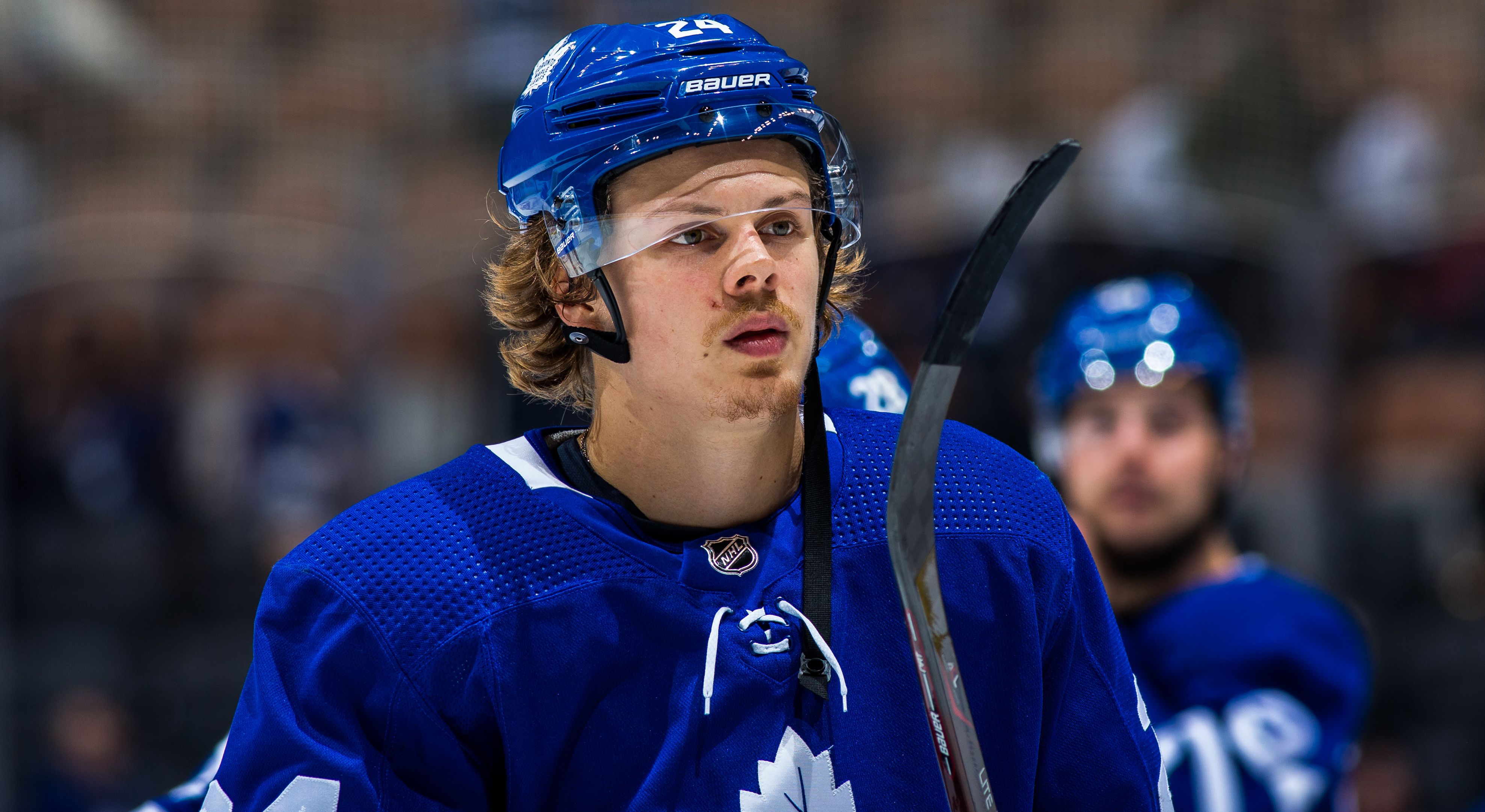Kasperi Kapanen of the Toronto Maple Leafs poses for his official